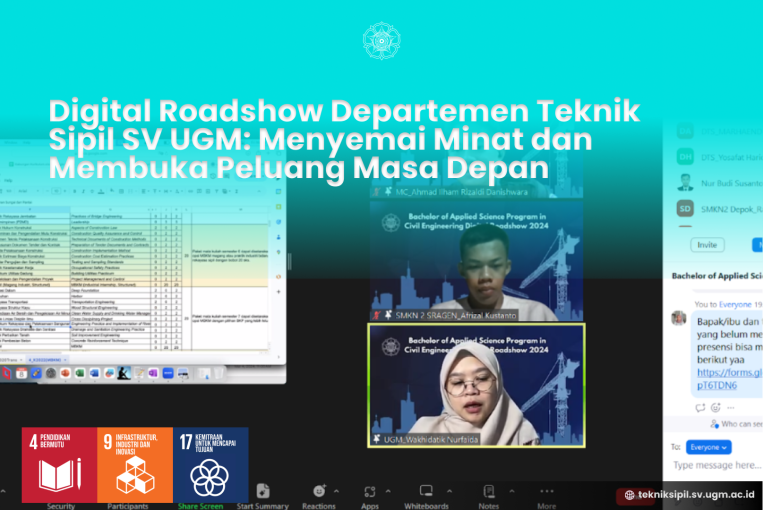 Digital Roadshow Departemen Teknik Sipil SV UGM Menyemai Minat dan Membuka Peluang Masa Depan