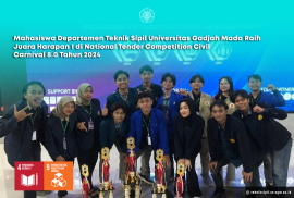 Mahasiswa Departemen Teknik Sipil Universitas Gadjah Mada Raih Juara Harapan 1 di National Tender Competition Civil Carnival 8.0 Tahun 2024