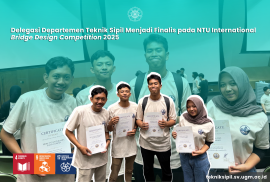 Delegasi Departemen Teknik Sipil Menjadi Finalis NTU International Bridge Design Competition 2025