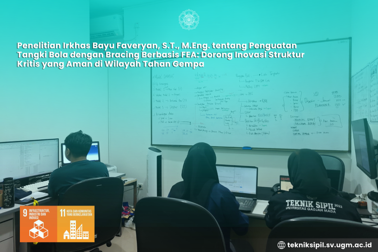 Penelitian Irkhas Bayu Faveryan, S.T., M.Eng. tentang Penguatan Tangki Bola dengan Bracing Berbasis FEA Dorong Inovasi Struktur Kritis yang Aman di Wilayah Tahan Gempa